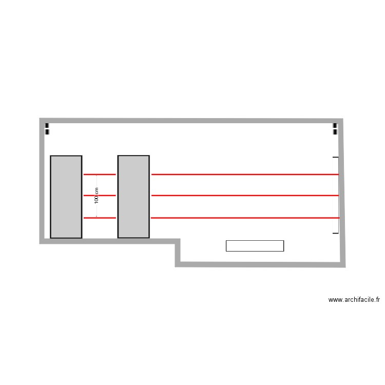 belouget leds scheme 2. Plan de 1 pièce et 21 m2