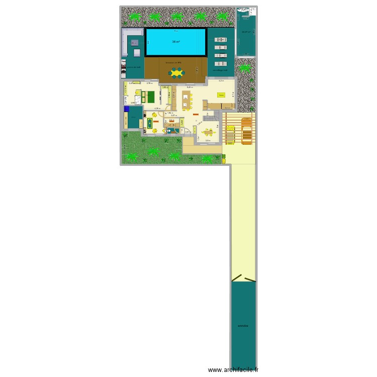 prefailles etages 5. Plan de 17 pièces et 317 m2