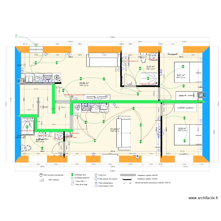 10 BUGEAUD R+1 V FINALE elec. Plan de 11 pièces et 79 m2