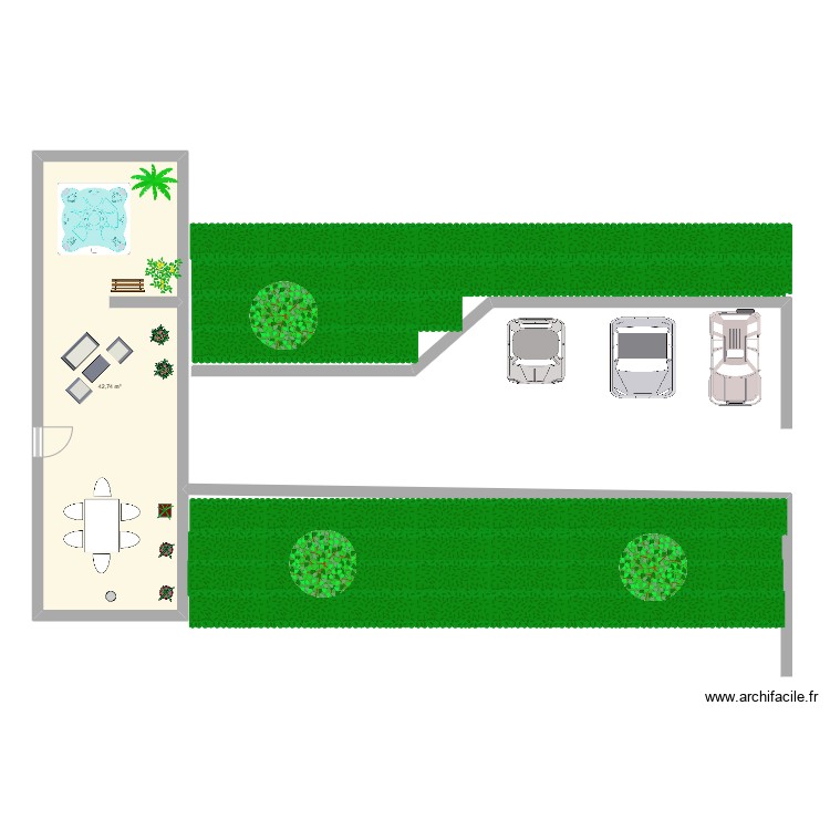 TERRASSE. Plan de 0 pièce et 0 m2
