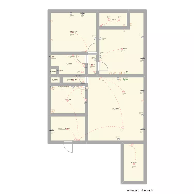 Alexandre TOURS. Plan de 