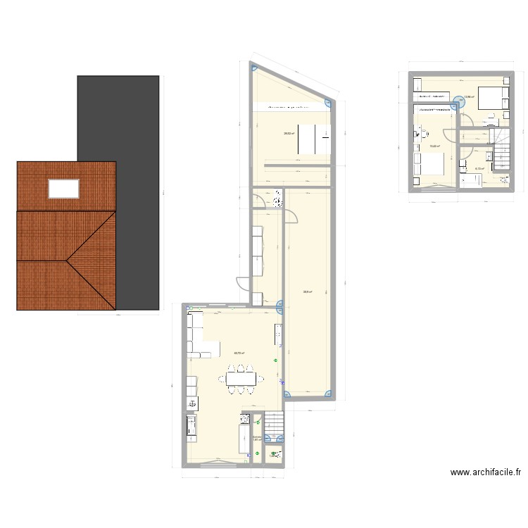Maison Loon-Plage 5. Plan de 9 pièces et 170 m2