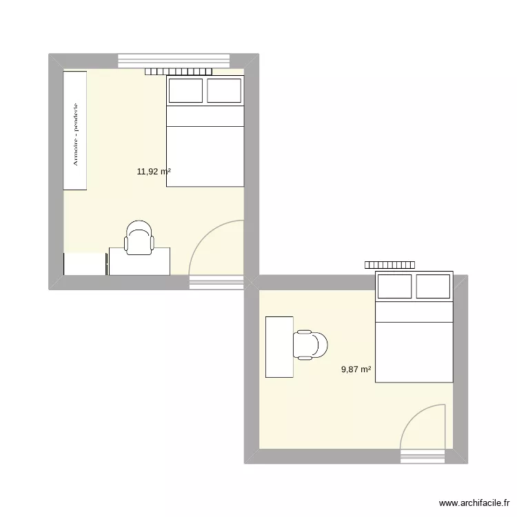chambre. Plan de 