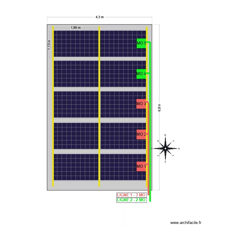 Debaudringhien 10 MODULES SUD. Plan de 