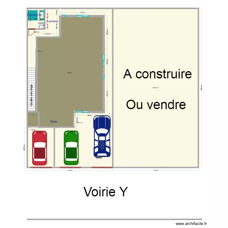 vue en plan Callixte Nyabugete IV surface de la dalle. Plan de 