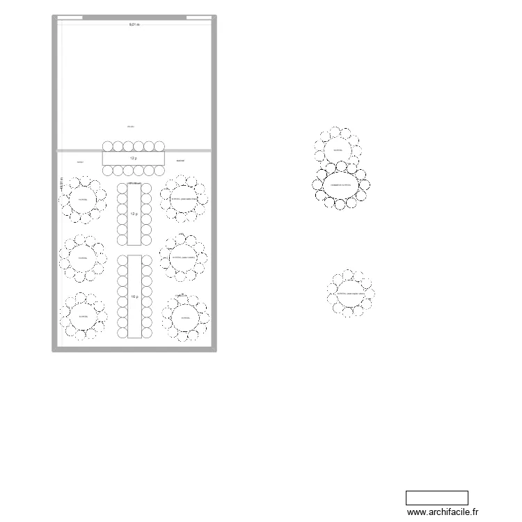 Plan 0. Plan de 1 pièce et 171 m²