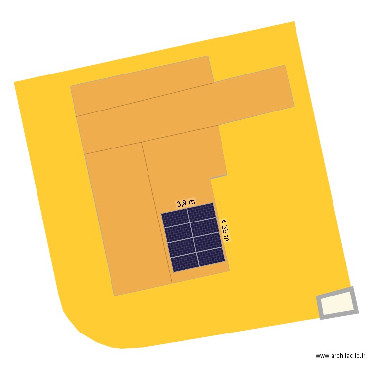 DURAND. Plan de 1 pièce et 3 m2