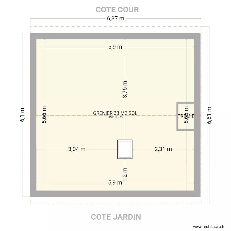 GARAGE PLAN ACTUEL. Plan de 