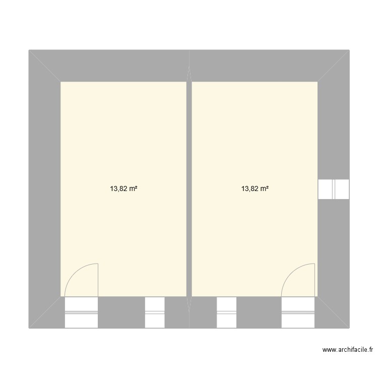 oyace_sous-toit. Plan de 2 pièces et 28 m2