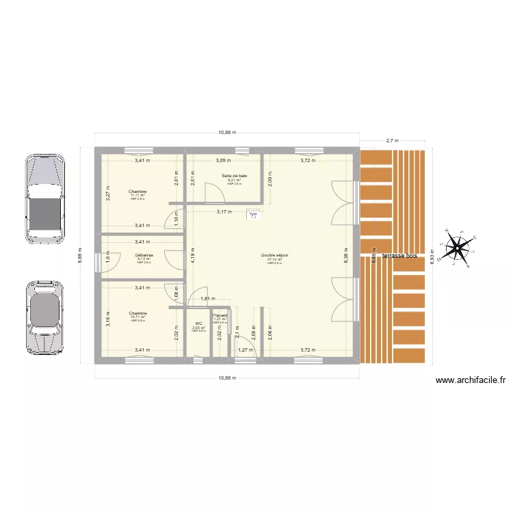 projet logis c&ocirc;t&eacute; parking rose des vents. Plan de 