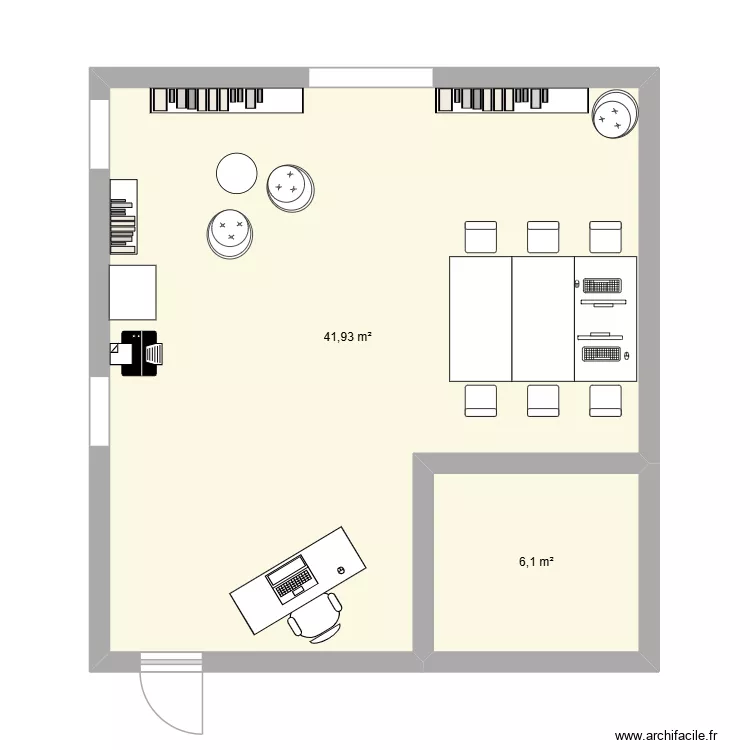 bib. Plan de 2 Pièces et 48 m² bib. Plan de 2 Pièces et 48 m²