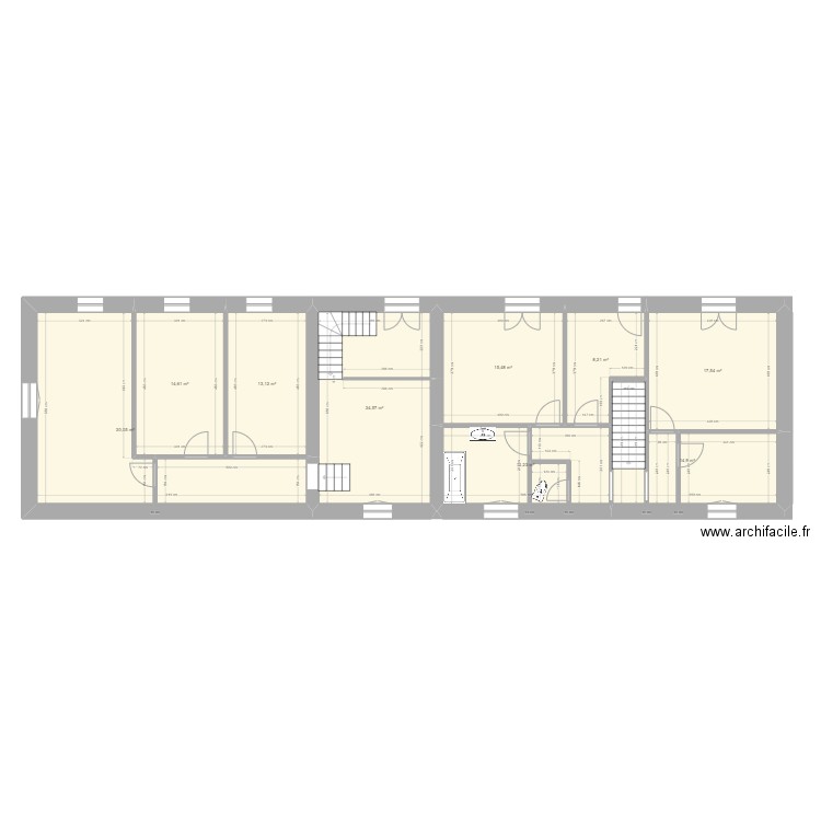 POUILLE   EDL  1° E. Plan de 0 pièce et 0 m2