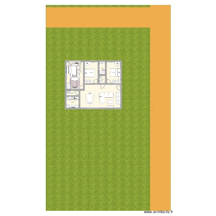 Auriane maison 3. Plan de 8 pièces et 88 m2