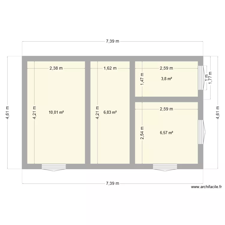 PLANANDRAFIATELO. Plan de 4 et 27 m² PLANANDRAFIATELO. Plan de 4 et 27 m²