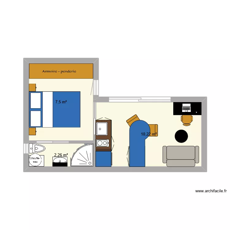 studio 2. Plan de 3 et 20 m² studio 2. Plan de 3 et 20 m²