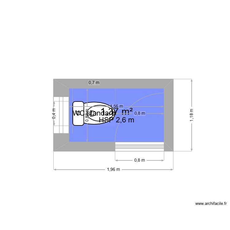 wc sanguinet. Plan de 0 pièce et 0 m2