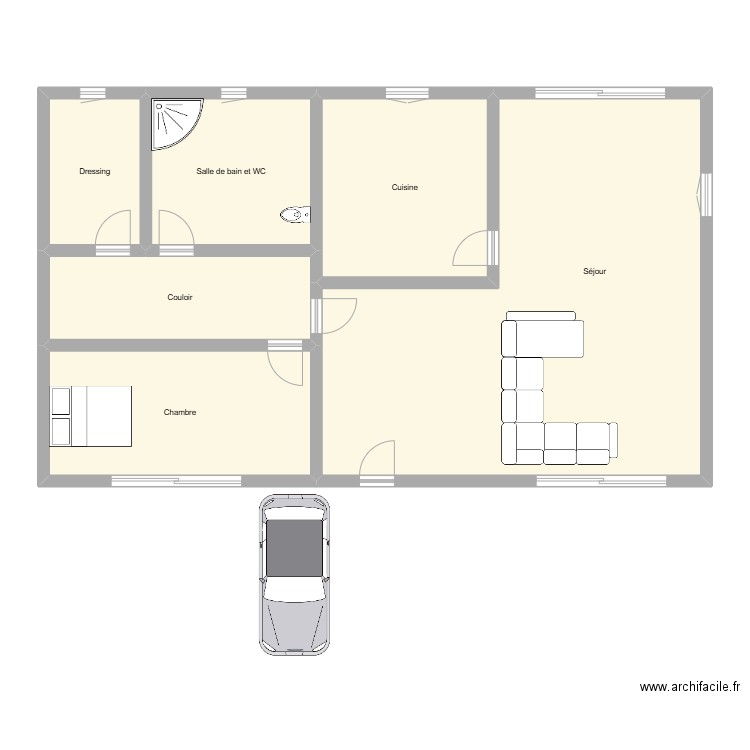 CCF CAP. Plan de 6 pièces et 122 m2