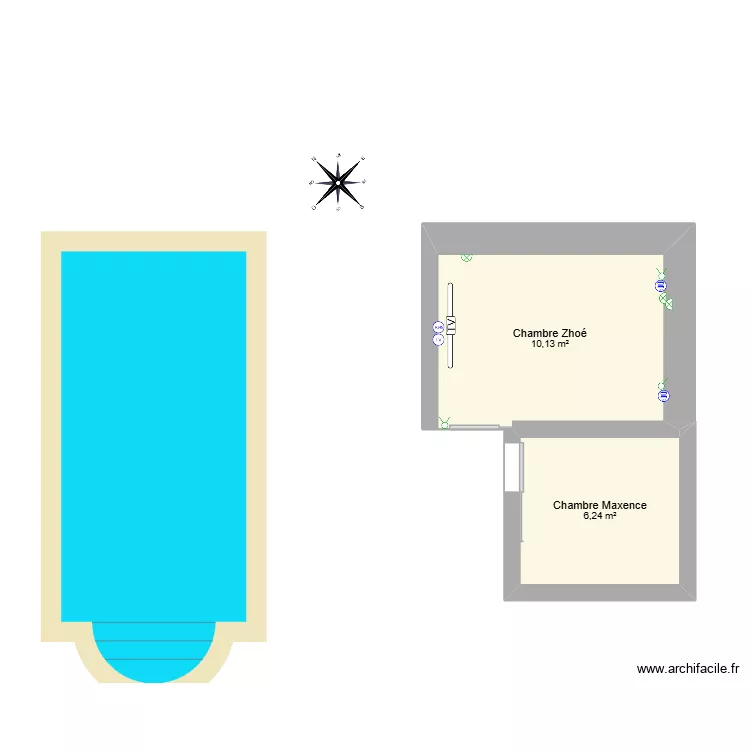 pièces du fond. Plan de 2 pièces et 16 m² pièces du fond. Plan de 2 pièces et 16 m²