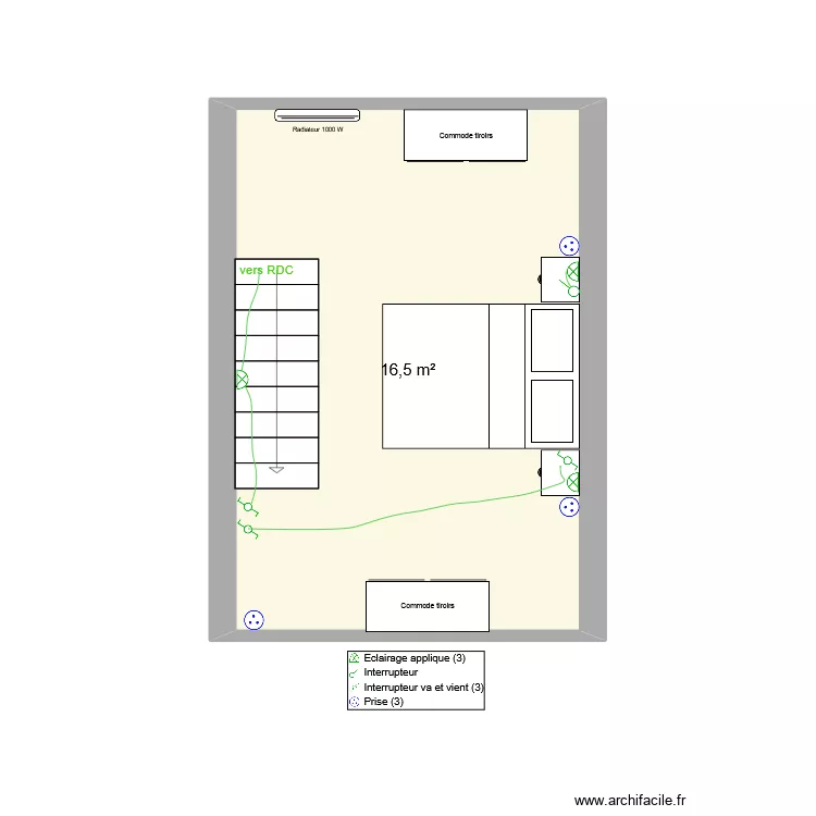 dallon annexe etage. Plan de 