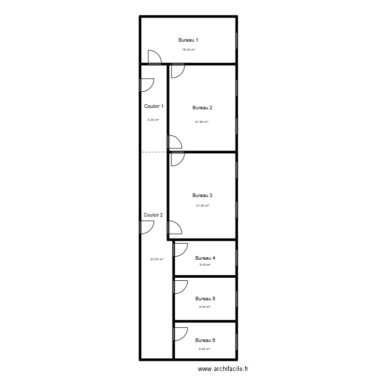 Atria . Plan de 7 pièces et 117 m2