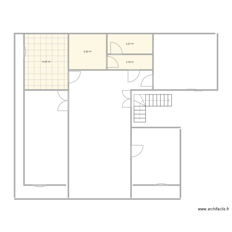 PLANT. Plan de 4 pièces et 25 m2