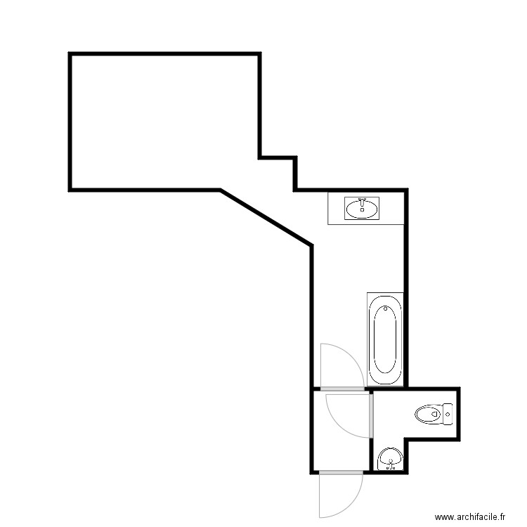 chambert christian pjt. Plan de 3 pièces et 19 m2