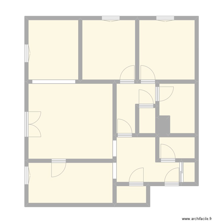 GRENTE - ROUEN. Plan de 13 pièces et 82 m2