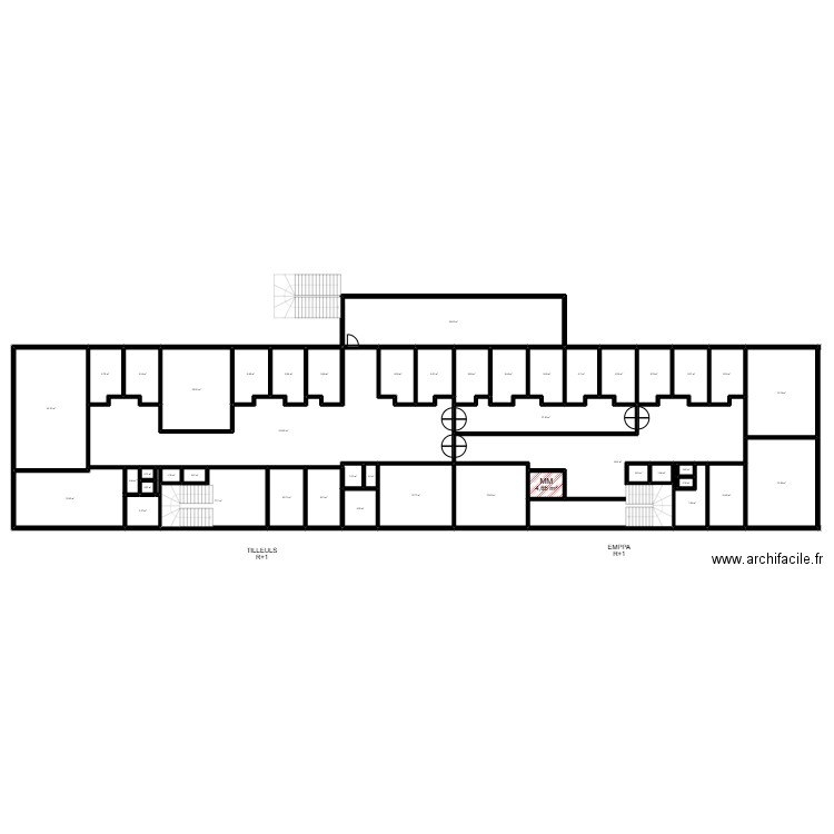 TILLEULS R+1 avant tx. Plan de 47 pièces et 746 m2