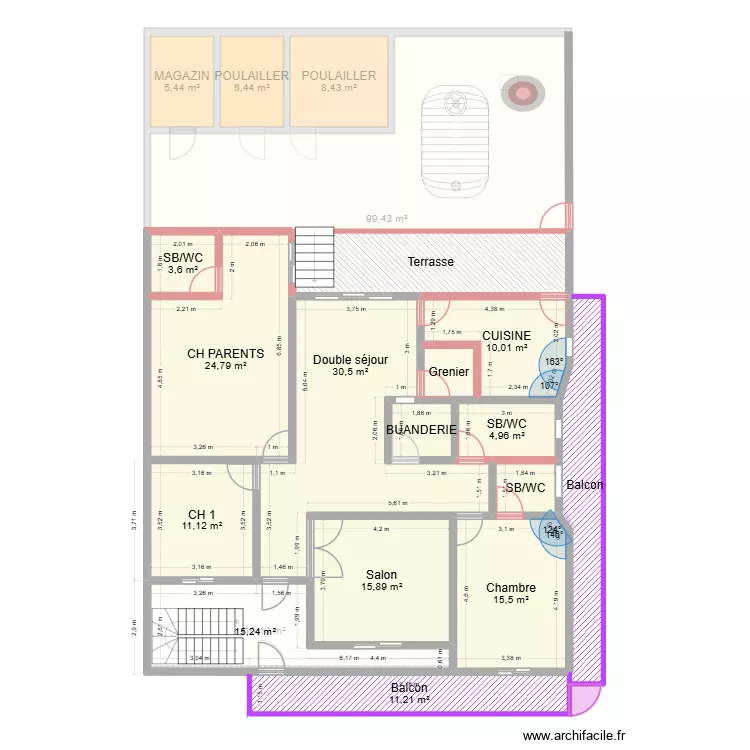 PLAN 1. Plan de 40 et 573 m² PLAN 1. Plan de 40 et 573 m²