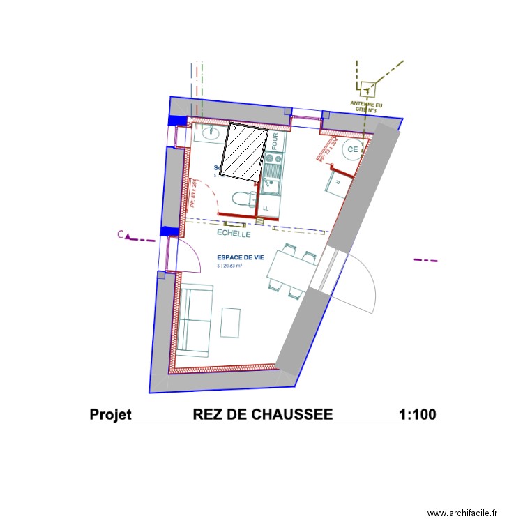gites 3. Plan de 0 pièce et 0 m2