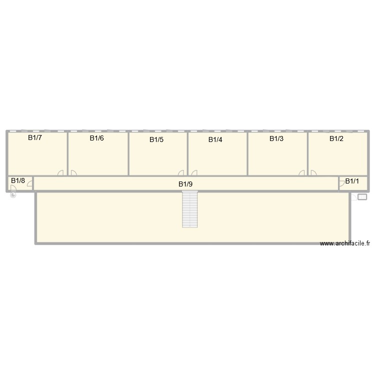 CAN - B+1. Plan de 34 pièces et 1581 m2