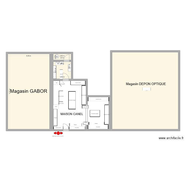 CAnel. Plan de 3 pièces et 184 m2