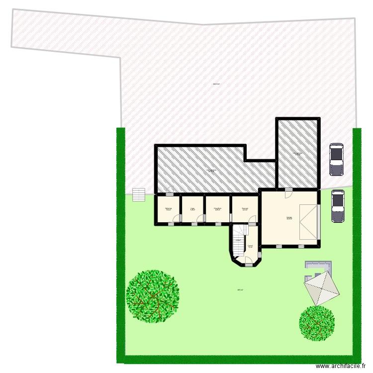 MENDELE   jardin. Plan de 28 pièces et 1629 m2