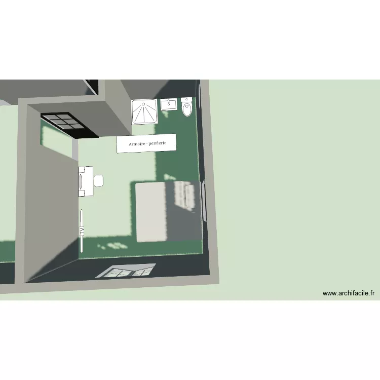 Mare. Plan de 1 Pièce et 13 m² Mare. Plan de 1 Pièce et 13 m²