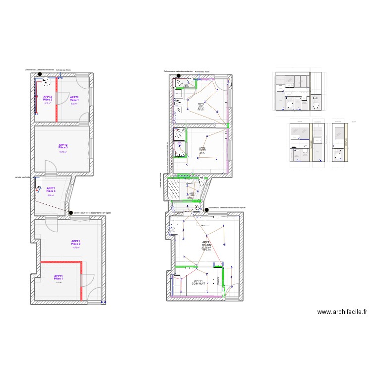 CARDINAL_EXISTANT_N2. Plan de 12 pièces et 97 m2