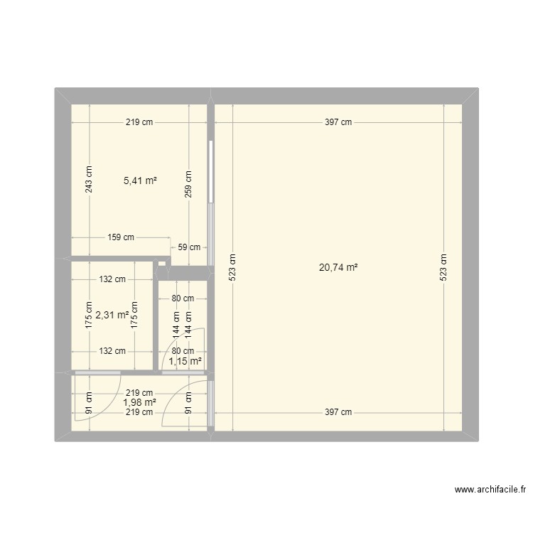 AUSONE. Plan de 6 pièces et 32 m2