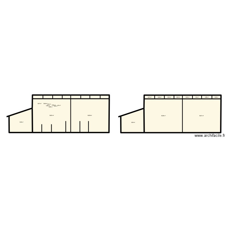plan gujan facade est. Plan de 22 pièces et 134 m2