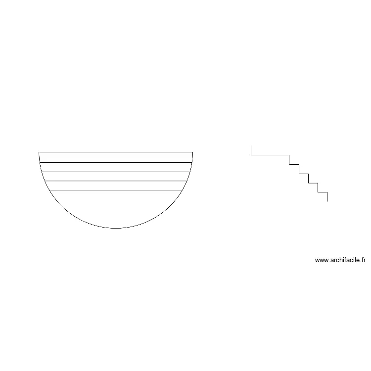 Escalier roman. Plan de Escalier roman. Plan de