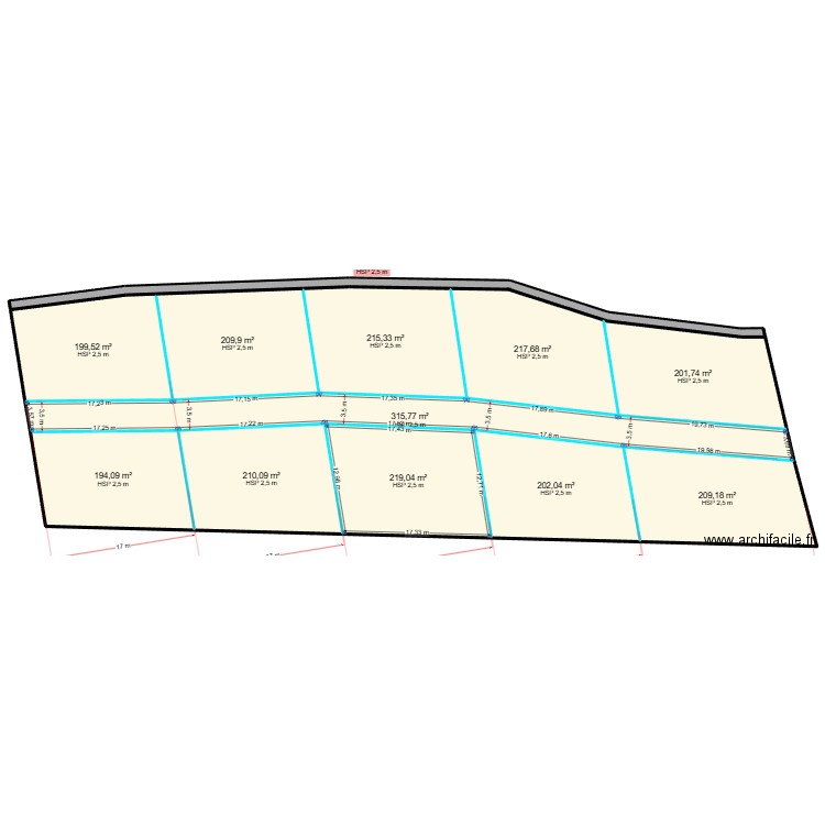 Lamai Center Land V1. Plan de 12 pièces et 2483 m2