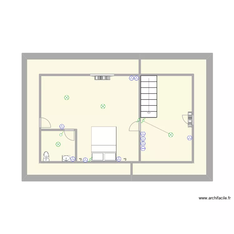 Thomas étage implantation 3. Plan de 5 et 33 m² Thomas étage implantation 3. Plan de 5 et 33 m²
