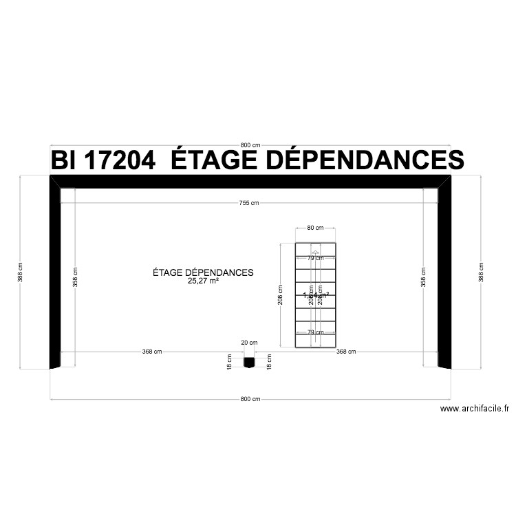 plans BI 17204. Plan de 22 pièces et 358 m2