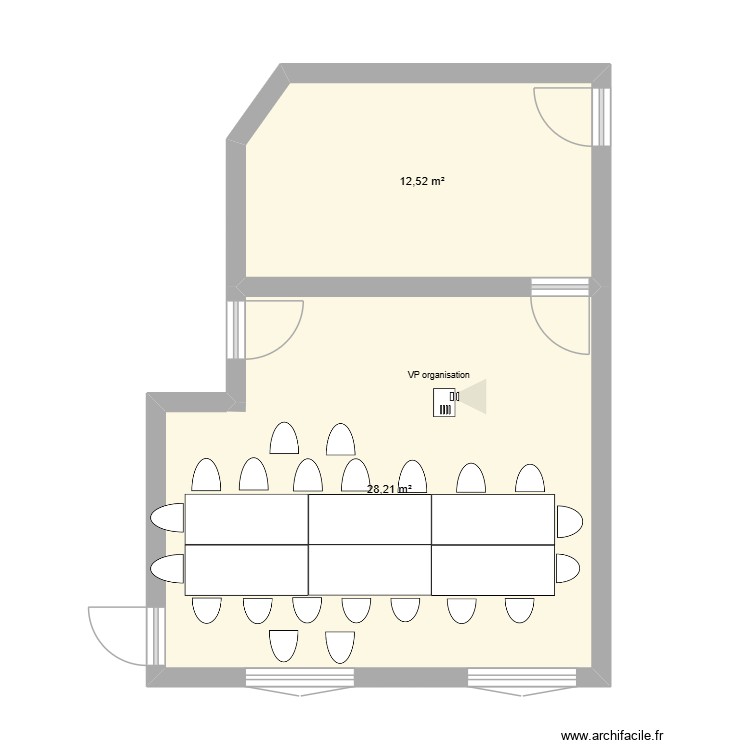 Salle Pellegrin base avec am&eacute;nagement. Plan de 0 pièce et 0 m2