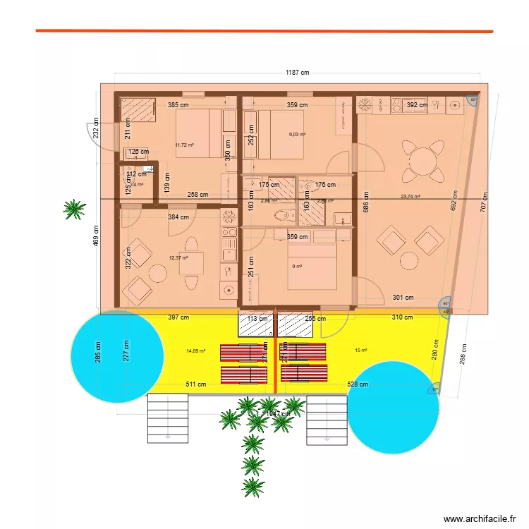 Popotte Steph 19 mars 26 toit. Plan de 10  et 102 m²