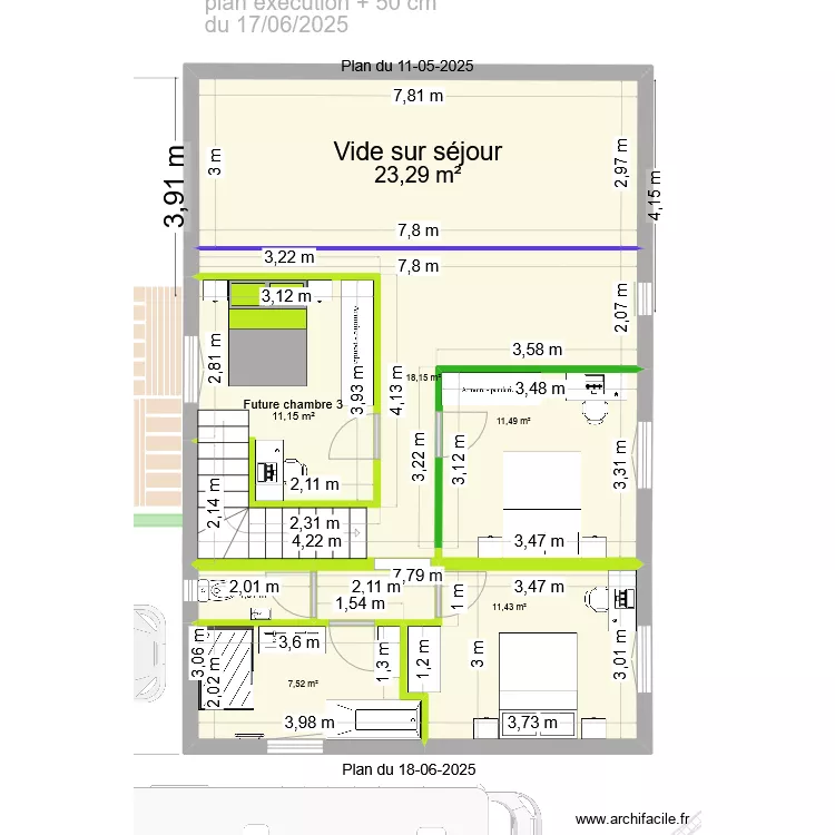 13.2  modif juin cuisine est +50cm large et long. Plan de 
