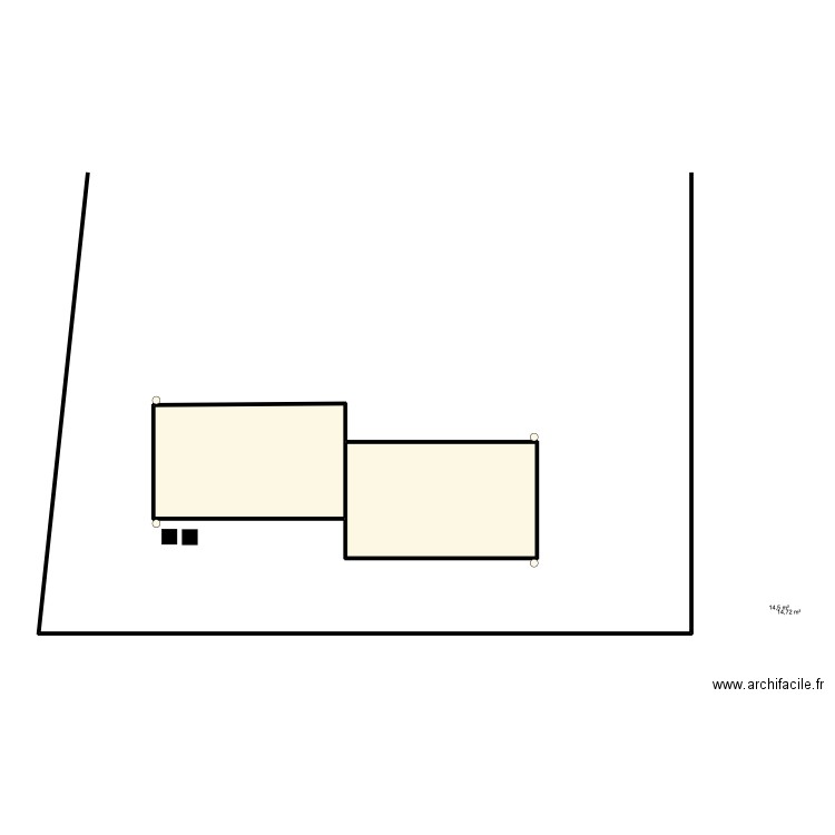 stiéniha. Plan de 2 pièces et 29 m2