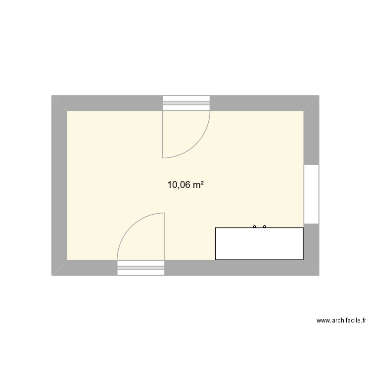 salle 2 projet msm (actuel). Plan de 1 pièce et 10 m2