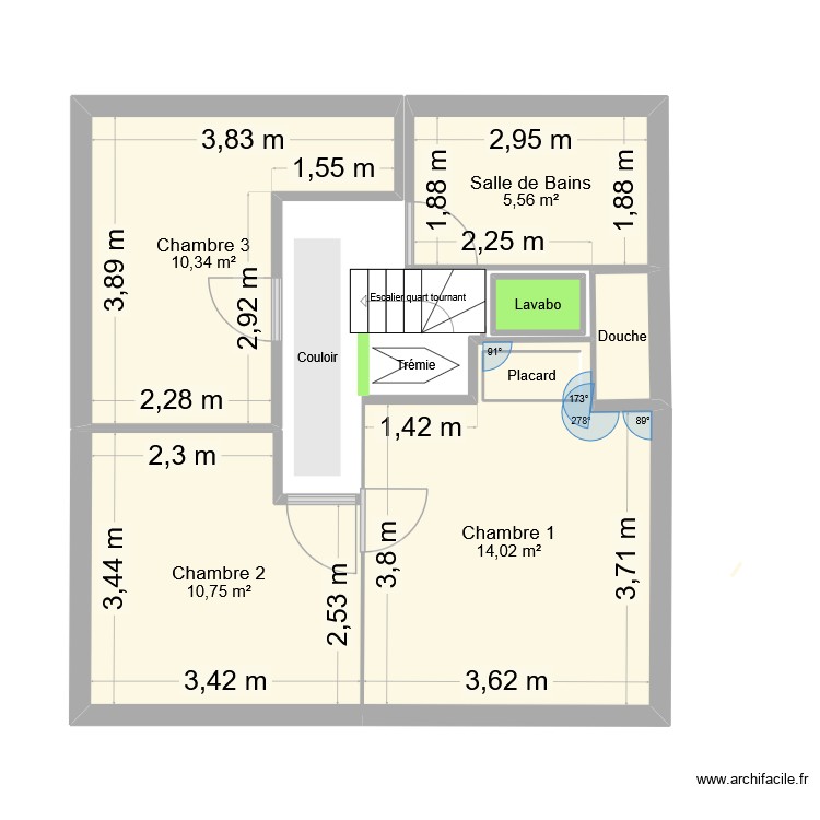 Plan Etage. Plan de 0 pièce et 0 m2