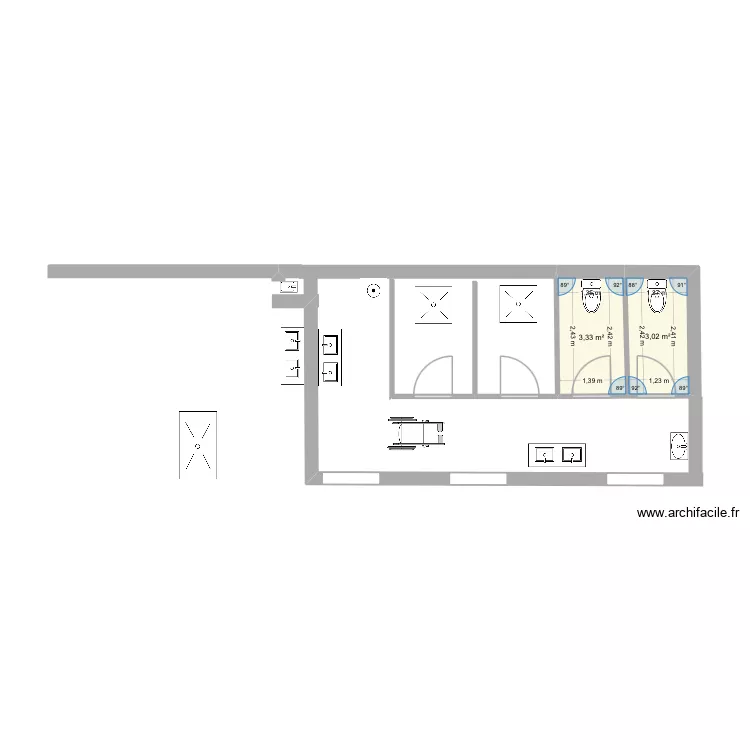 MAROC. Plan de 2  et 6 m²