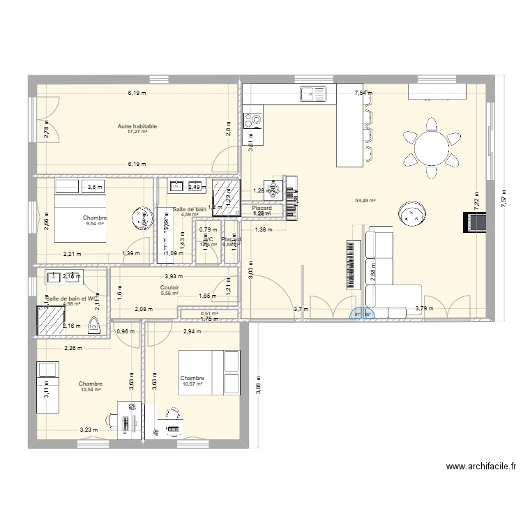 plan v1 31032025. Plan de 12 pièces et 119 m2