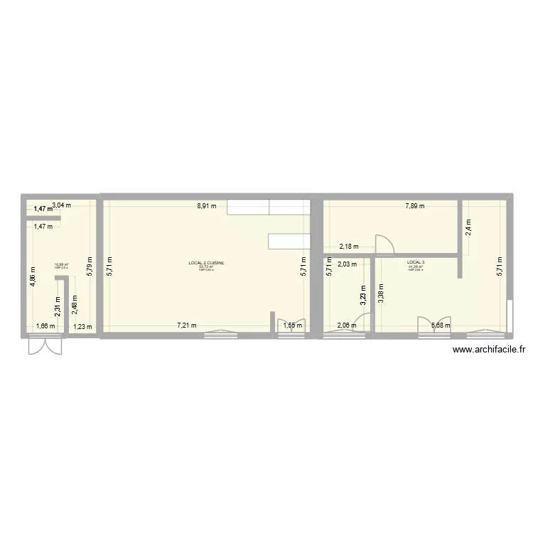 BAURES EXISTANT. Plan de 3  et 112 m²